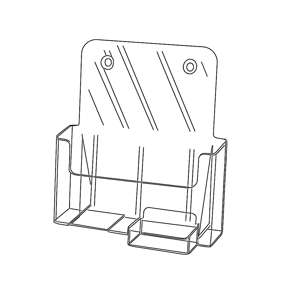 Brochure Holder - Desktop or Wall Mount