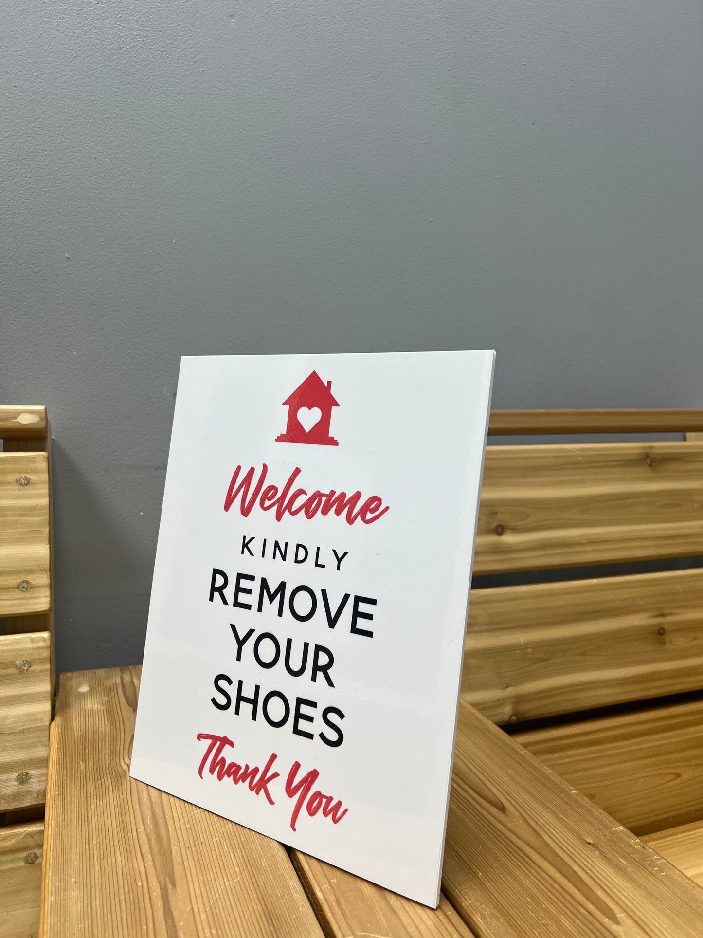 Remove Your Shoes Standee