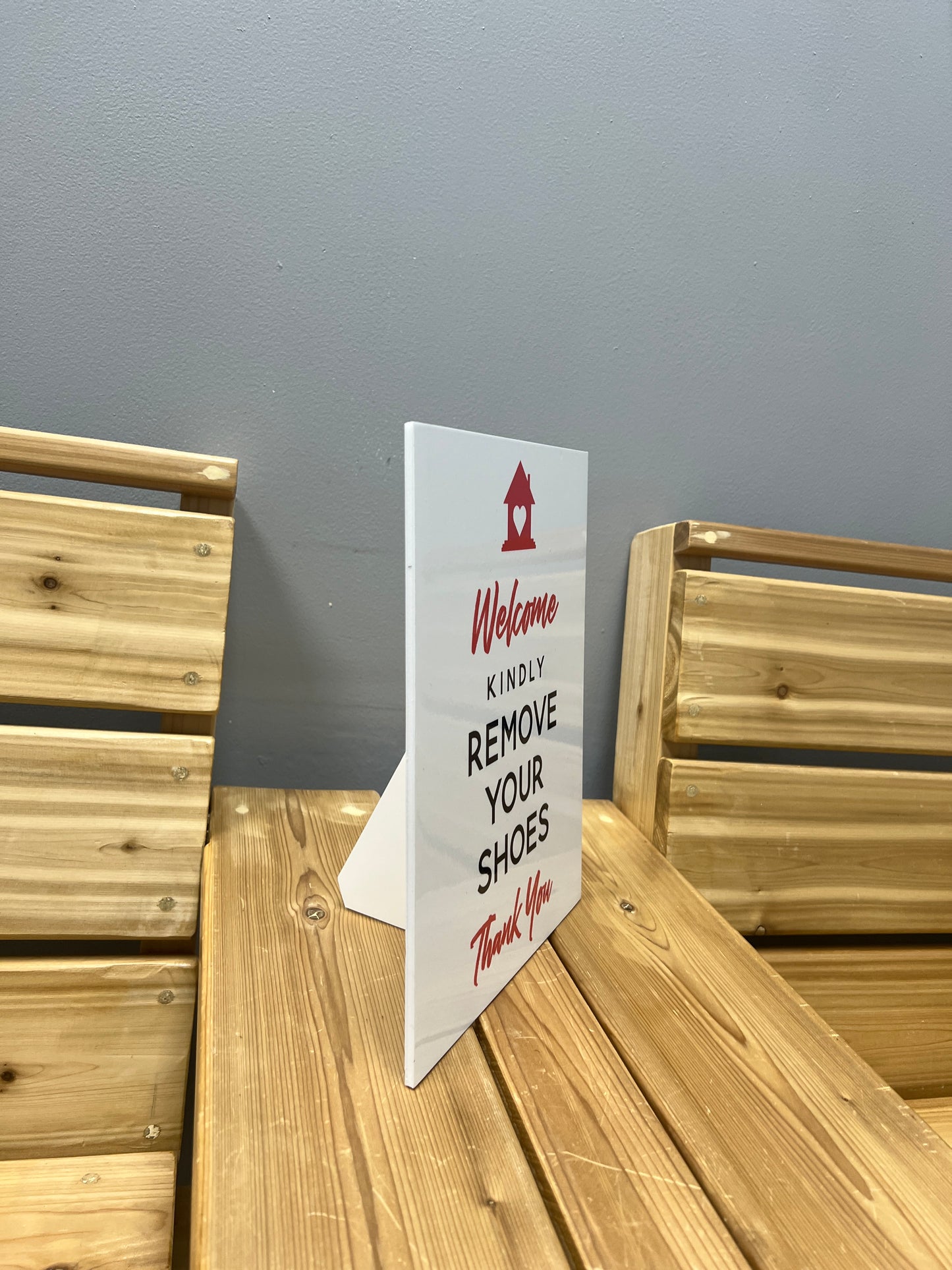 Remove Your Shoes Standee