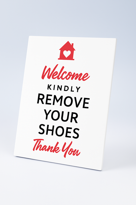 Remove Your Shoes Standee