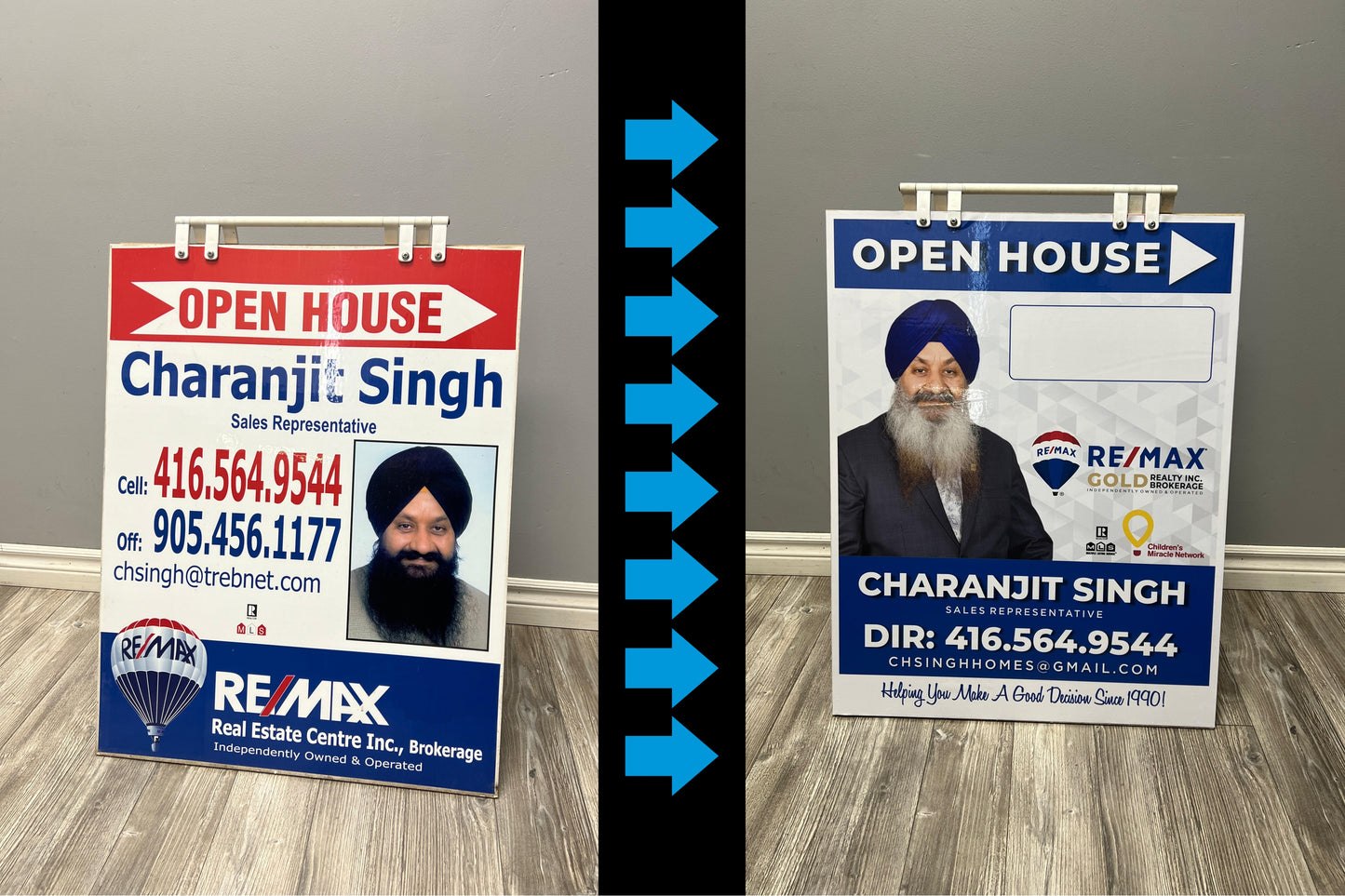 Open House Signs Re-Face / Re-Furbish