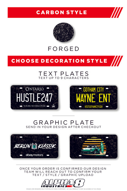 Custom Carbon Show Plates