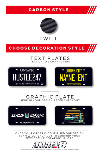 Custom Carbon Show Plates