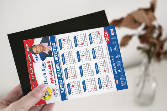 Custom Magnet Calendar - Full Magnet Back