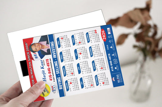 Custom Magnet Calendar - Dual Tab Back