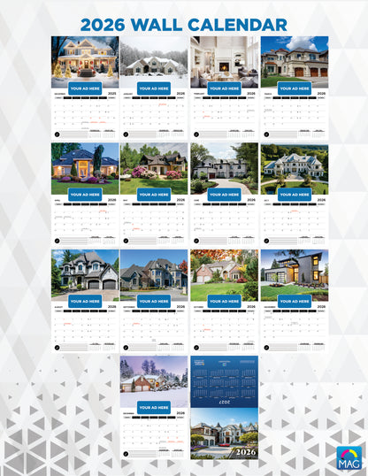 Standard Wall Calendars - Economical Die Cut Center