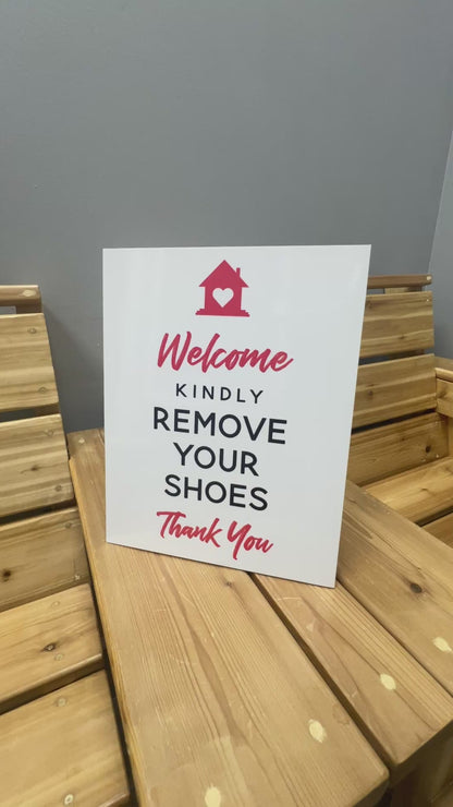 Remove Your Shoes Standee